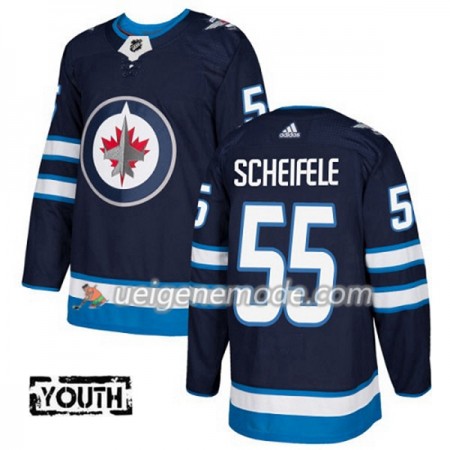 Kinder Eishockey Winnipeg Jets Trikot Mark Scheifele 55 Adidas 2017-2018 Marineblau Authentic